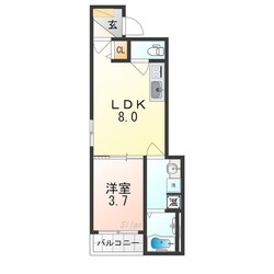 北田辺駅 徒歩6分 1階の物件間取画像